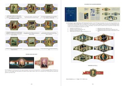 Two pages from the Jules Verne bibliography, cigar bands
